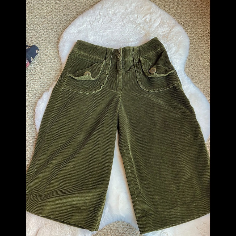 Corduroy gaucho pants